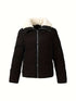 Winter Damenjacke Corduroy mit Lammfellkragen – Kurz & stylisch